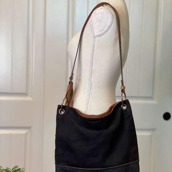 American Eagle Suede Crossbody Hobo Bag - Picture 4 of 12